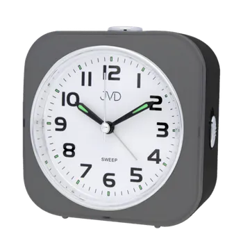Budík Netikající absolutně tichý analogový retro černý budík JVD SRP801.4 (Netikající absolutně tichý analogový retro černý budík JVD SRP801.4)