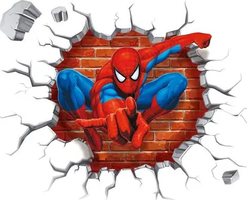 Samolepící dekorace Samolepka na zeď Spiderman ze zdi 50 x 45 cm