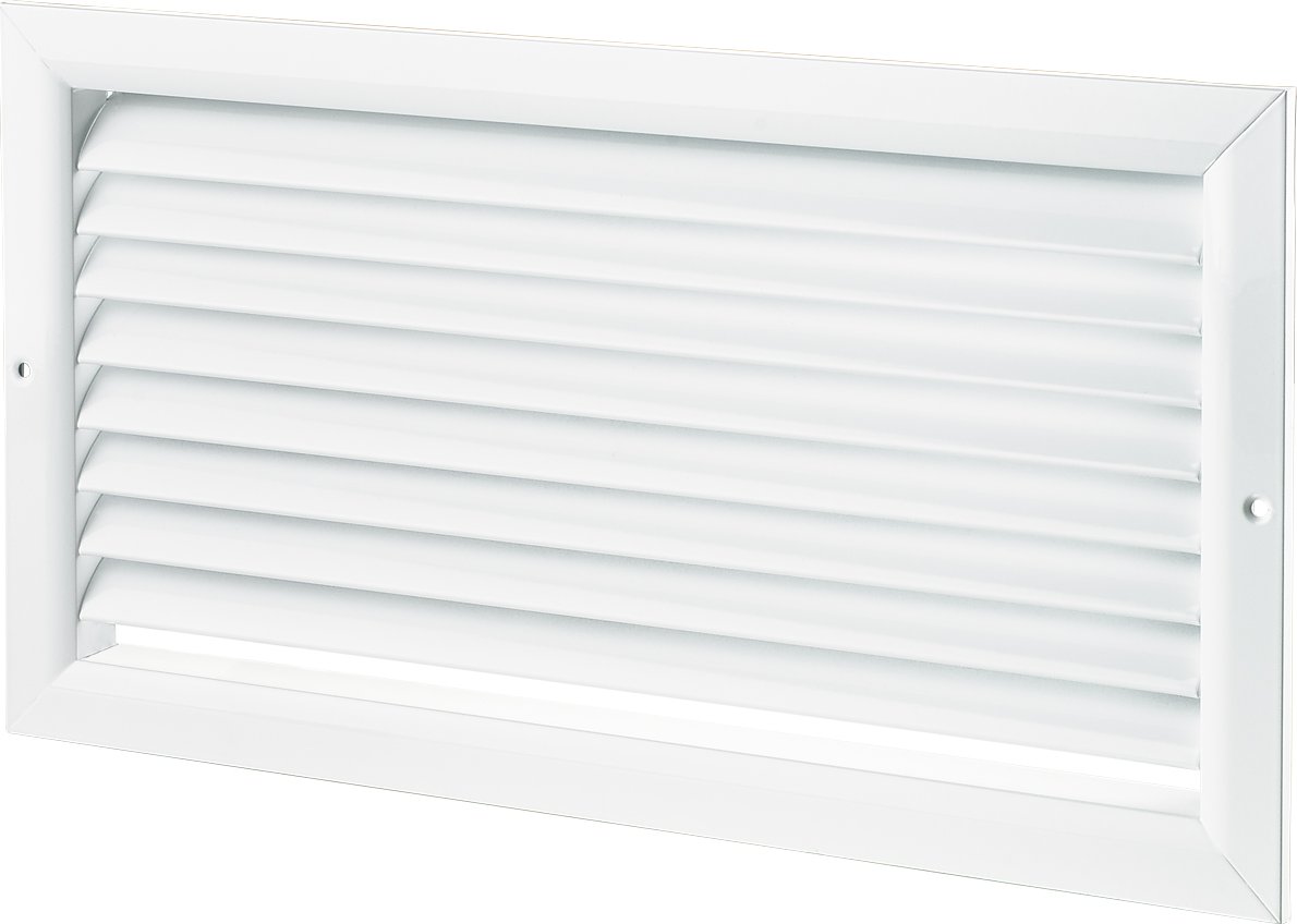 Dalap Lüftungsgitter WDP 300x150mm – Weiß, Aluminium, Für Innen- & Außenbereich, 45° Lamellen