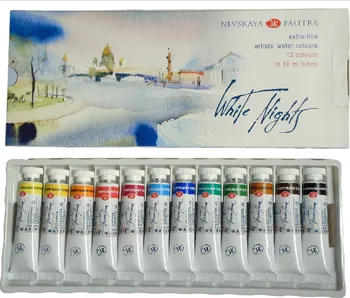 Vodová barva Nevskaya Palitra White Nights sada akvarelových barev 12x 10 ml