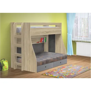 Postel Nabytekmorava PATROVÁ POSTEL PATR 4 HIT 140 barva lamina: dub sonoma