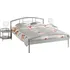 Postel IDEA nábytek Paris 140 x 200 cm stříbrná
