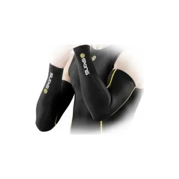 Běžecké oblečení Skins Essentials Black/Yellow Sleeves S; Černá návleky + DÁREK DLE VÝBĚRU!