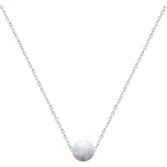 NUBIS® Ocelový náhrdelník s opálem - kulička 6 mm - NBP61-OP17