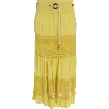 Dámská sukně Sukně dlouhé 80031 Itálie barva: žlutá