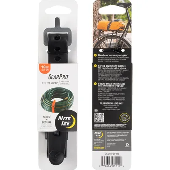 Vybavení pro přežití Univerzální upínací systém Nite Ize GearPro Utility Strap 18" Barva: Černá
