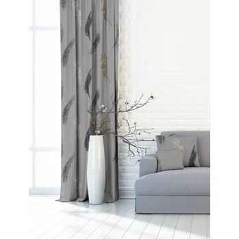 Závěs dekorační nebo látka, OXY Stopa štětce, světle šedý, 150 cm