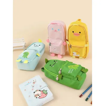 Penál Pouzdro na tužky ve tvaru batohu se zvířátky Barva: světle růžová