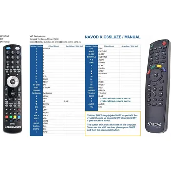 Dálkový ovladač General STRONG SRT7335CI, SRT8300CI, SRT8345CI - dálkový ovladač