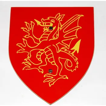Karnevalový doplněk Štít - Drak Barvačervená