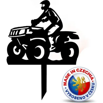 Jedlá dekorace na dort VypálímTi.cz Zápich do dortu - Čtyřkolka