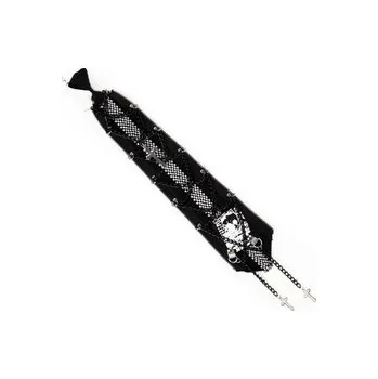 Kravata Kravata černá s bílou šachovnicí