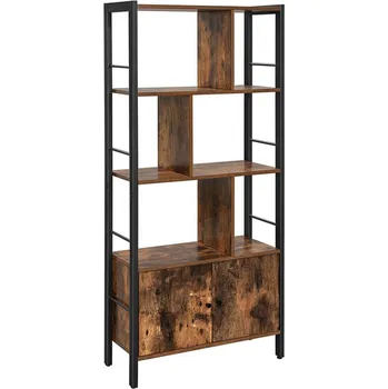 Knihovna VASAGLE LBC022B01 hnědá/černá