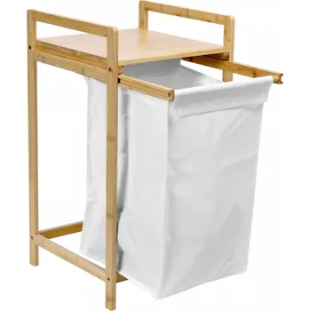 Koš na prádlo TZB Hanoi vysouvací koš na prádlo 40 l hnědý/bílý