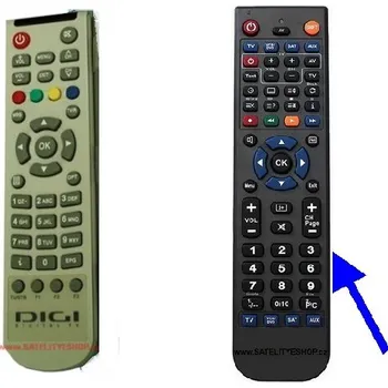 Náhradní dálkový ovladač Digi TV HSS5160NA HSS 5160 NA