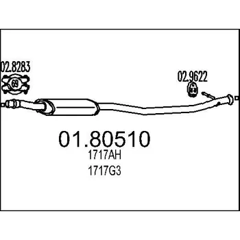 Auto-moto Střední tlumič výfuku MTS 01.80510