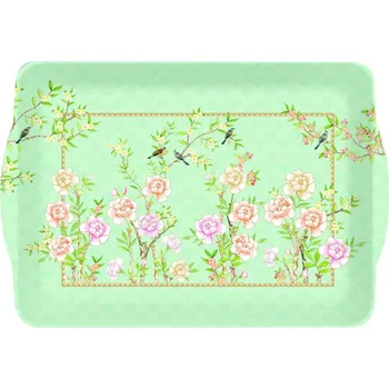 Easy Life, Itálie Easy Life - Plastový tác Palace Garden Aqua mini s ptáčky - 22*15 cm