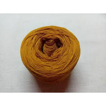 Příze Curry 3-nitka 600m Bavlna/Akryl (Jednobarevné klubko 3n Curry)