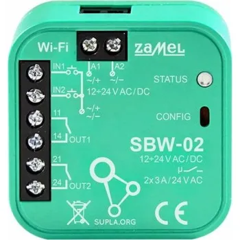 Supla SBW-02/ANT Wi-Fi ovládání až 2 garážových vrat nebo brány s indikací koncových poloh