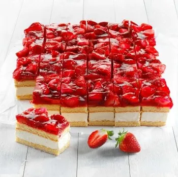 Trvanlivě pečivo Piškotový dort vanilkovým krémem s jahodami, Bindi