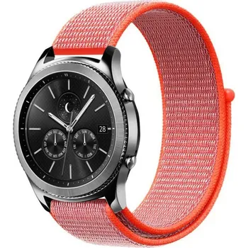 eses Nylonový řemínek na suchý zip - Oranžový, 22 mm