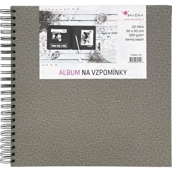 Fotoalbum Davona Album kroužkové šedé (250g/m2, 20 listů) 30×30cm