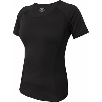 Dámské tričko Dámské vlněné tričko, krátký rukáv KAMADA 801 černá S