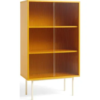 Komoda HAY Skříň Colour Tall w. Glass Doors, yellow