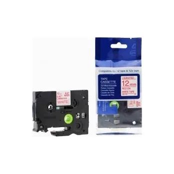 Pásek do tiskárny Kompatibilní páska s Brother TZ-232 / TZe-232 12mm x 8m, červený tisk / bílý podklad