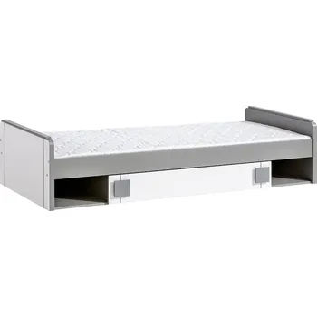 DOLMAR Postel - GUMI G13 s úložným prostorem, 80x195 cm, matná bílá/antracit