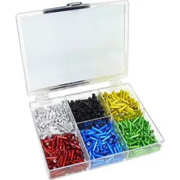 Lanko pro jízdní kolo MRX koncovka lanka Alu - barevná (elox) 10 ks - červená