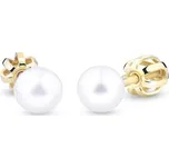 Cutie Jewellery Zlaté náušnice s perlou Z3005Z Barva: Bílá