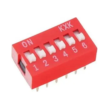vypínač DIP vypínač do DPS 2,54mm 6 sekcí