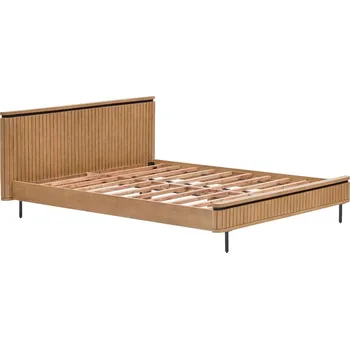 Postel Dřevěná dvoulůžková postel Kave Home Licia 160 x 200 cm