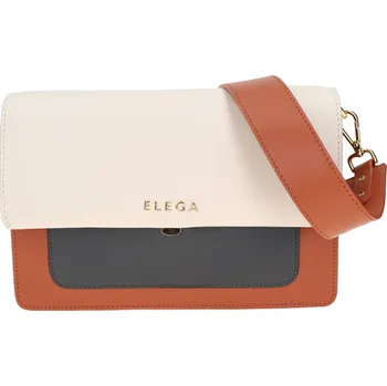 Módní doplněk Klopnová kabelka Trekky oranž/krémová/grafit