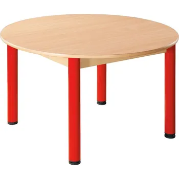 Jídelní stůl Stůl kulatý průměr 100 cm / kovové nohy s rektifikační patkou výška 70 cm