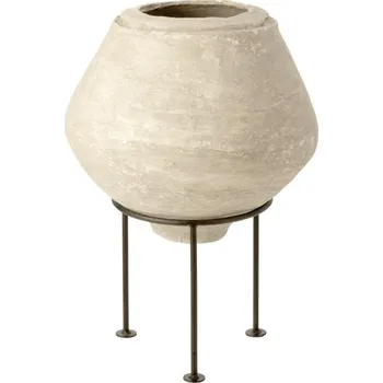 Váza Bílá dekorativní váza J-Line Mache 55 cm