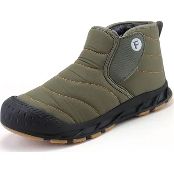 Pánská zimní obuv Pánské sněhové boty prošívané zimní sněhule Barva: Zelená, Velikost: 40