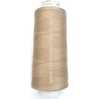 Nit Amann Trojalock 120 9199-1222 hnědá béžová jednobarevná overlocková nit polyester 2500m