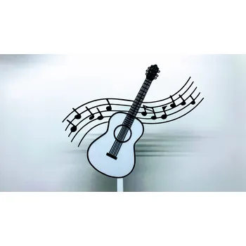 Dortová svíčka Hudební zápich s kytarou (možnost jména, věku, přezdívky)