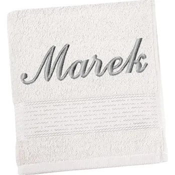 Ručník Bellatex Froté ručník s výšivkou jména na přání 50 x 100 cm bílý