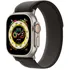 Chytré hodinky Apple Watch Ultra 49 mm, titan s černým/šedým trailovým řemínkem M/L