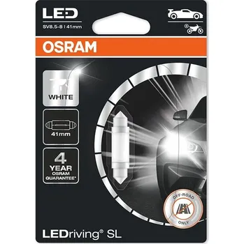 Autožárovka OSRAM LEDriving SL C5W délka 41mm Studeně bílá 6000K 12V jeden kus v balení