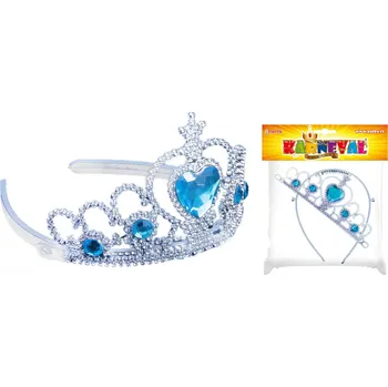 Karnevalový doplněk Frozen Ledové království karnevalová korunka pro zimní princeznu modrá plastová