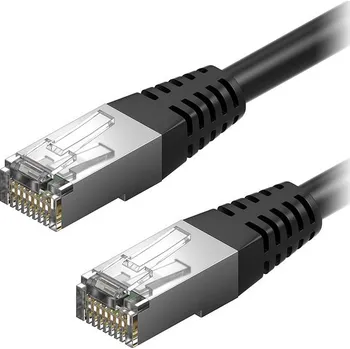 Datový kabel AlzaPower Patch CAT5E FTP 5m černý