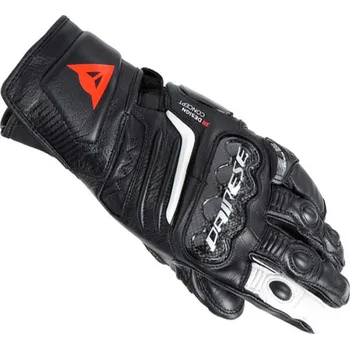Moto rukavice Dámské rukavice Dainese CARBON 4 LONG LADY LEATHER GLOVES BLACK/BLACK/WHITE vel. XL