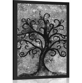 Plakát Dovido Plakát černobílý strom života