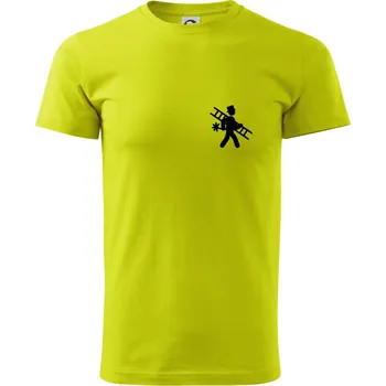 Kominík logo prso - Klasické pánské triko vyšší gramáže - M ( Limetková )