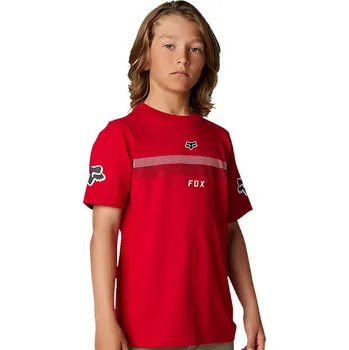 Dětské triko Fox Yth Efekt Ss Tee Flame Red vel. YM