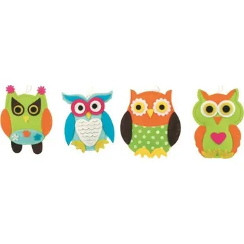 Sova z filcu na zavěšení - 10 cm - 7081